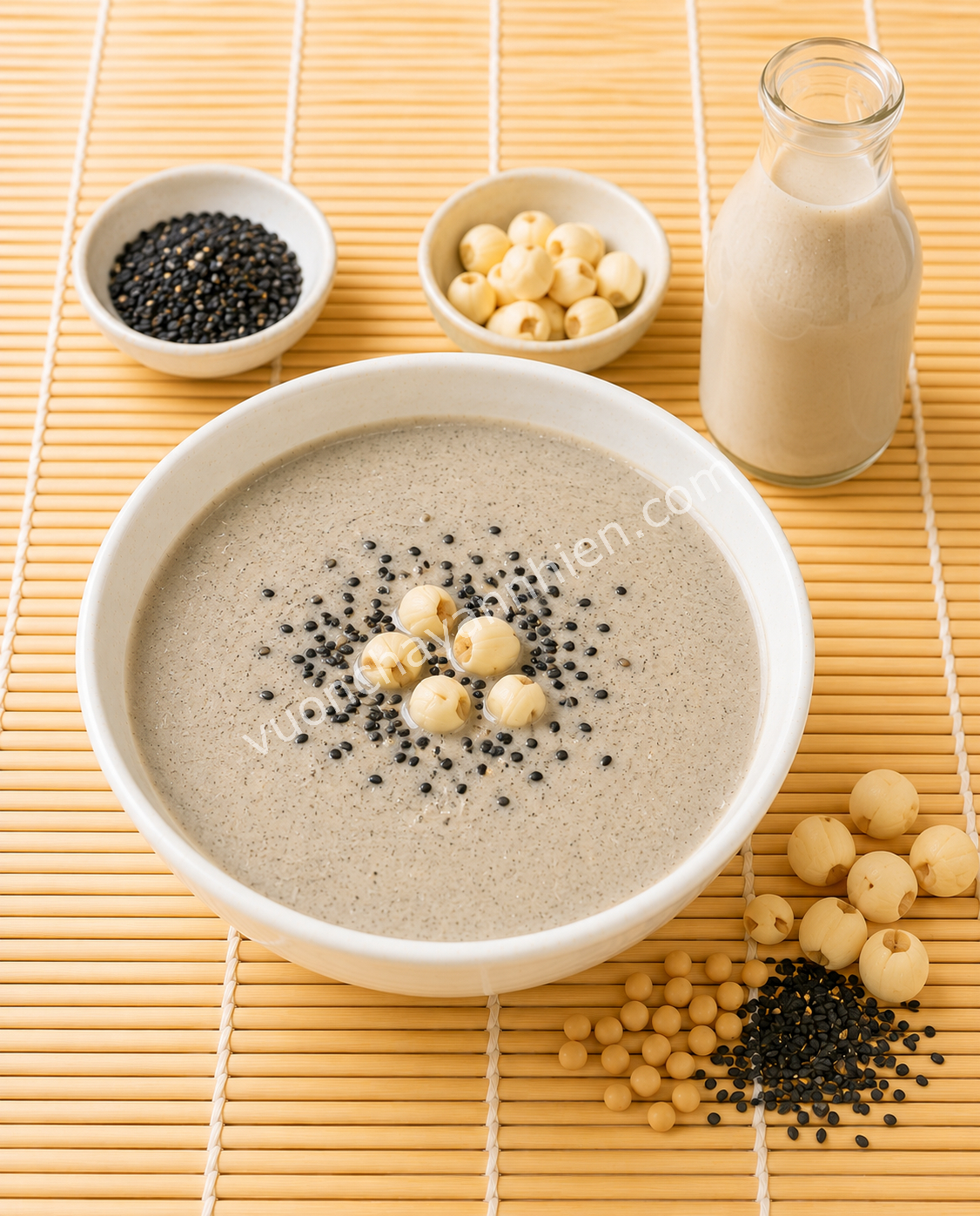 Sữa Đậu Nành Mè Đen & Hạt Sen